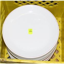 CRATE OF DINNER PLATES