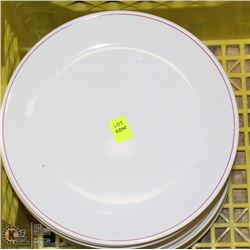 CRATE OF DINNER PLATES