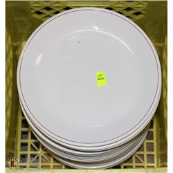 CRATE OF DINNER PLATES