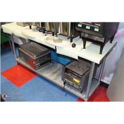 2 TIER CHROME PREP TABLE