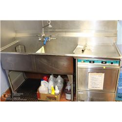 DOUBLE COMPARTMENT COMMERCIAL SINK