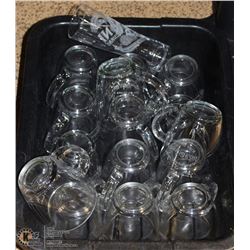 LOT OF CLEAR COFFEE MUGS