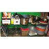 Image 1 : LOT OF ASST POTS & PANS, BOWLS, TRAYS AND MORE