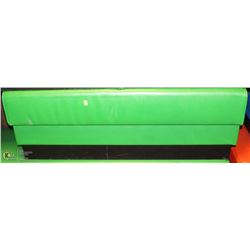 SMALL GREEN VINYL CUSHION BENCH