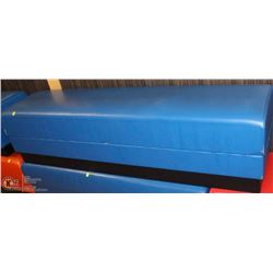 BLUE VINYL CUSHION BENCH