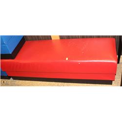 RED VINYL CUSHION BENCH