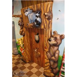 3D FOREST ANIMALS PLASTER ENTRANCE DISPLAY W/