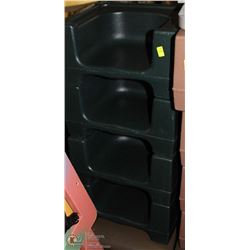 LOT OF 3 BLACK BOOSTER SEATS
