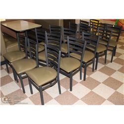 LOT OF 26 METAL FRAMED CUSHION CHAIRS