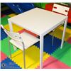 Image 1 : WHITE TABLE AND 2 CHAIRS