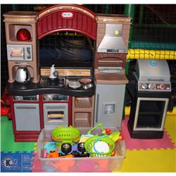 2 PC LITTLE TIKES KITCHEN W/ ACCESSORIES