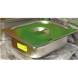 ME#18 S/S FOOD PAN HALF SIZE 4" DEEP WITH LID