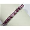Image 2 : #3: STERLING SILVER RUBY BRACELET