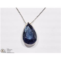 #4: 14KT WHITE GOLD SAPPHIRE NECKLACE