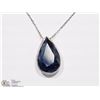 Image 2 : #4: 14KT WHITE GOLD SAPPHIRE NECKLACE