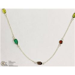 #11: STERLING SILVER GEMSTONE NECKLACE