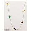 Image 2 : #11: STERLING SILVER GEMSTONE NECKLACE