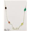 Image 3 : #11: STERLING SILVER GEMSTONE NECKLACE
