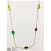 Image 4 : #11: STERLING SILVER GEMSTONE NECKLACE