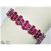 Image 1 : #12: STERLING SILVER RUBY BRACELET