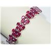 Image 2 : #12: STERLING SILVER RUBY BRACELET