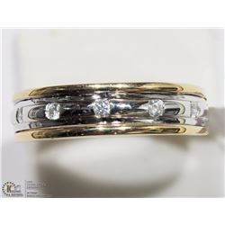 #13: 10KT YELLOW GOLD 5 DIAMOND MEN'S RING