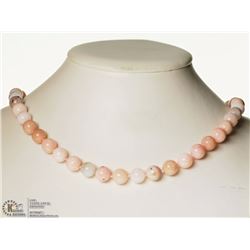 #24:R.GOLD R.PLATED C.CRYSTAL CLASP&OPAL NECKLACE