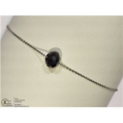 #26: 14KT W.GOLD BLK DIAMOND CHARM STYLE BRACELET