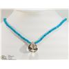Image 1 : #32: ST SILVER TURQUOISE & SMOKEY QUARTZ NECKLACE