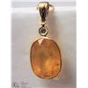 Image 1 : #38: 14KT YELLOW GOLD SAPPHIRE & DIAMOND PENDANT