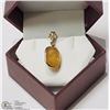 Image 2 : #38: 14KT YELLOW GOLD SAPPHIRE & DIAMOND PENDANT