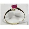 Image 3 : #49: 10KT YELLOW GOLD RUBY HEART SHAPE RING