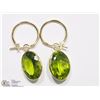 Image 1 : #1: 14KT YELLOW GOLD PERIDOT DANGLING EARRINGS