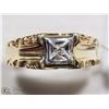 Image 2 : #5: 10KT YELLOW GOLD DIAMOND RING