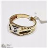 Image 3 : #5: 10KT YELLOW GOLD DIAMOND RING