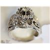 Image 3 : #10: 14KT WHITE GOLD DIAMOND RING