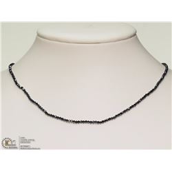 #15: 14KT YELLOW GOLD CLASP BLACK SPINEL NECKLACE