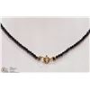 Image 4 : #15: 14KT YELLOW GOLD CLASP BLACK SPINEL NECKLACE