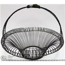 LARGE OUTDOOR WROUGHT IRON PLANTER BASKET