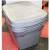 Image 1 : SET OF 4 GREY STERILITE STORAGE BINS - 68 L