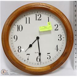 WOOD FRAMED WALL CLOCK