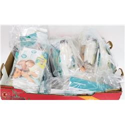 LARGE BOX OF NEW BORN PAMPERS DIAPERS  SAMPLE
