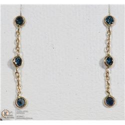 14KT YELLOW GOLD DIAMOND EARRINGS W/ COA