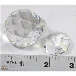 2 ESTATE HANGING SUN CATCHER CRYSTALS