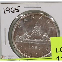 1965 CANADIAN SILVER DOLLAR COIN