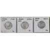 Image 1 : 3 CANADIAN 25 CENT SILVER COINS INCL 1900,1874 AND