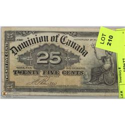 1900 CANADIAN SHINPLASTER