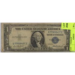 1935F BLUE SEAL US $1.00 BILL