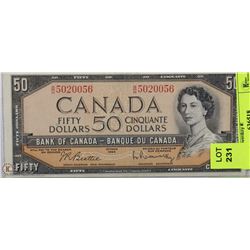 1954 CANADIAN $50.00 BILL
