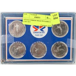 1978 XI COMMON WEALTH GAMES 5 COIN SET
